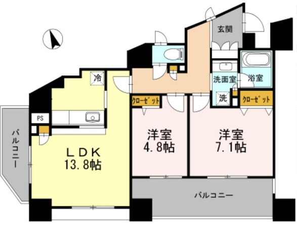 カスタリア荒川の物件間取画像
